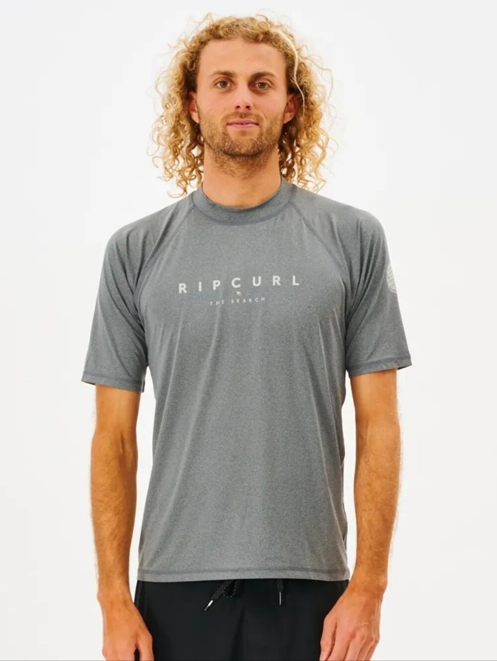 The Rip Curl Mens Shockwaves Short Sleeve Rashguard - Medium